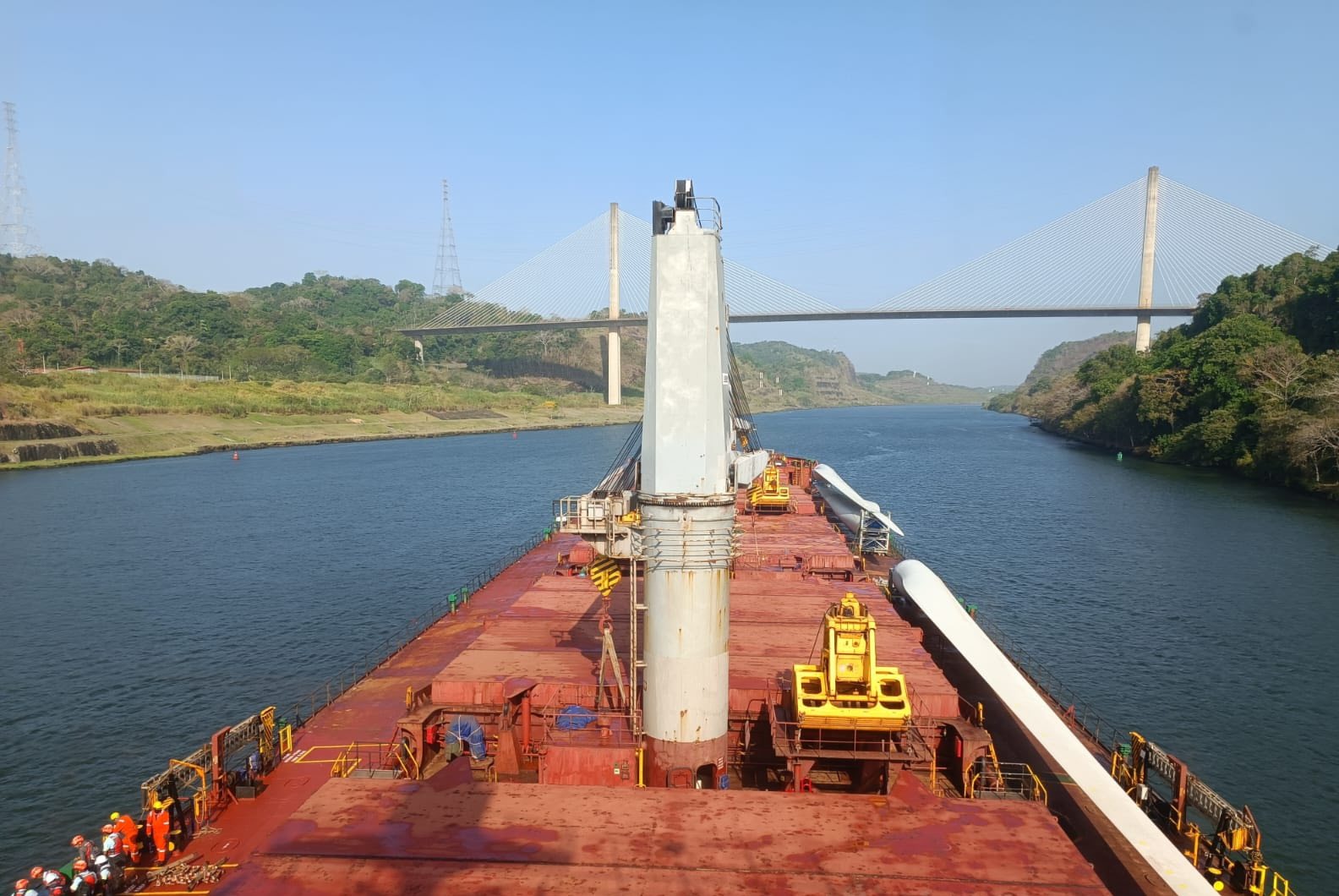 Ship bow in Panama Canal